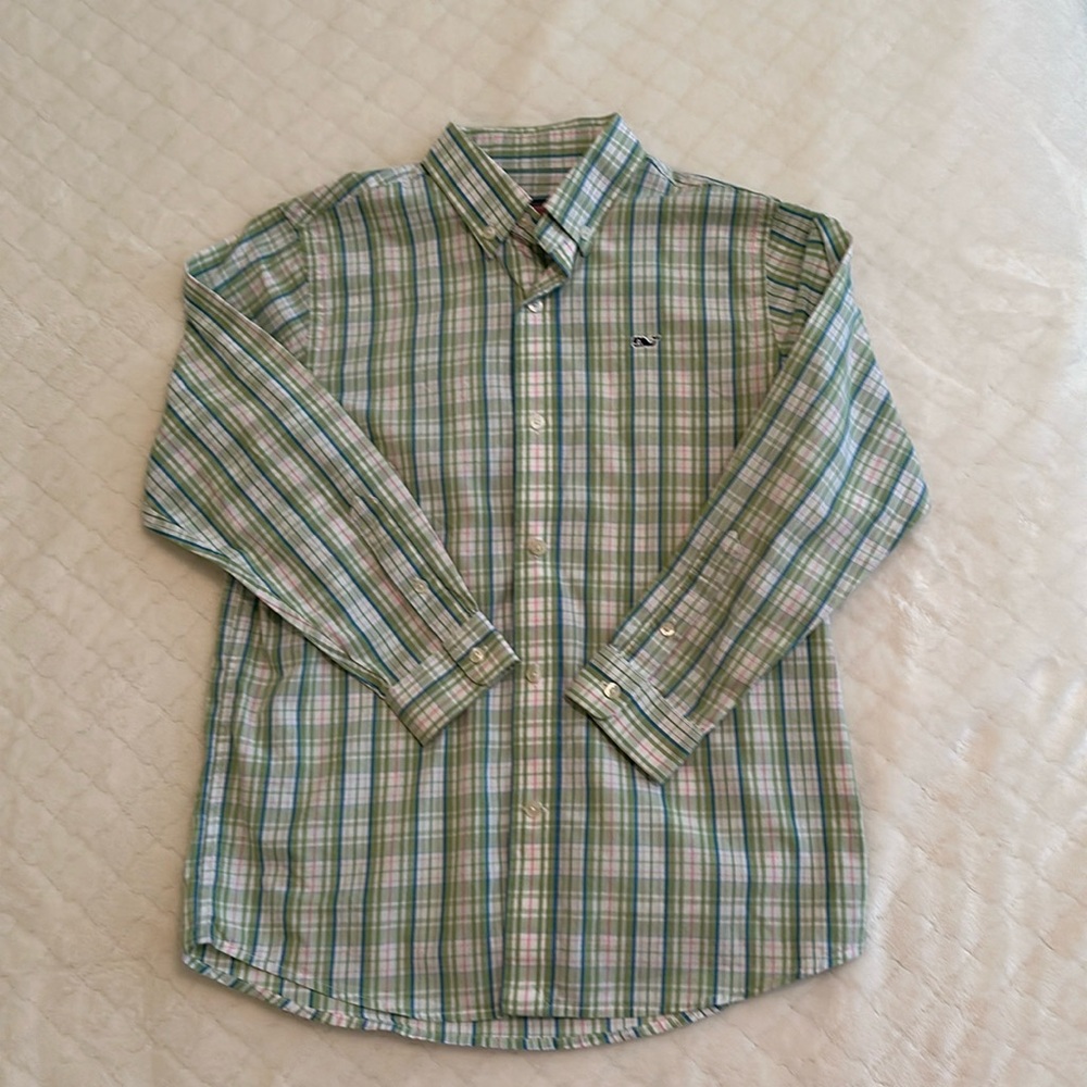 Boys Vineyard Vines LS Button Down Size 7